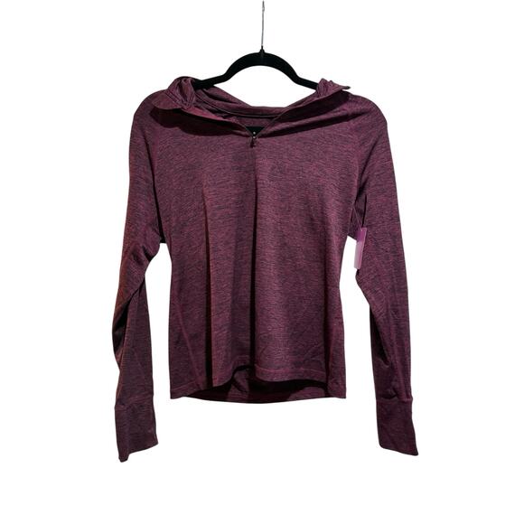 Ideology Purple Heathered 1/2 Zip Active Top Women’s Medium Long Sleeve Athletic - Picture 2 of 5